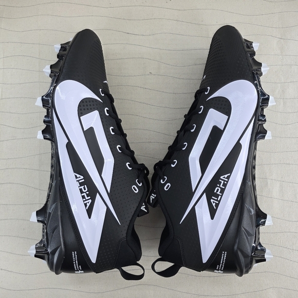 Nike Mens Alpha Menace 4 Black White Football Cleats Shoes FZ7703-005 Sz 15 NEW main image 5